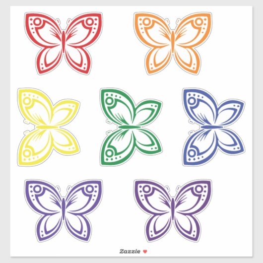 Jewel Butterfets Kontur Stocker Set Sticker (Blatt)