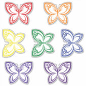 Jewel Butterfets Kontur Stocker Set Sticker (Vorderseite)