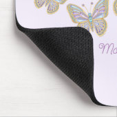 Jewel Butterfets Lila Blue Gold Mousepad (Ecke)