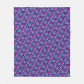 Jewel Butterflies in Purple and Blue Pattern Fleecedecke (Vorderseite)