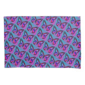 Jewel Butterflies in Purple and Blue Pattern Kissenbezug (Vorderseite-Links)