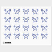 Jewel Butterflies Kontur - Blue Square Sticker (Blatt)