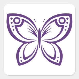 Jewel Butterflies Kontur - Lila Aufkleber auf dem 