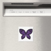 Jewel Butterflies - Lila Magnet (In Situ (Geschirrspüler))
