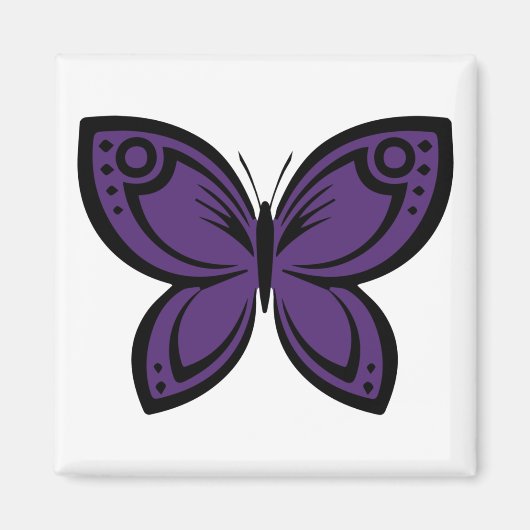 Jewel Butterflies - Lila Magnet (Vorne)