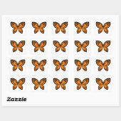 Jewel Butterflies - Orange Quadratischer Aufkleber (Blatt)