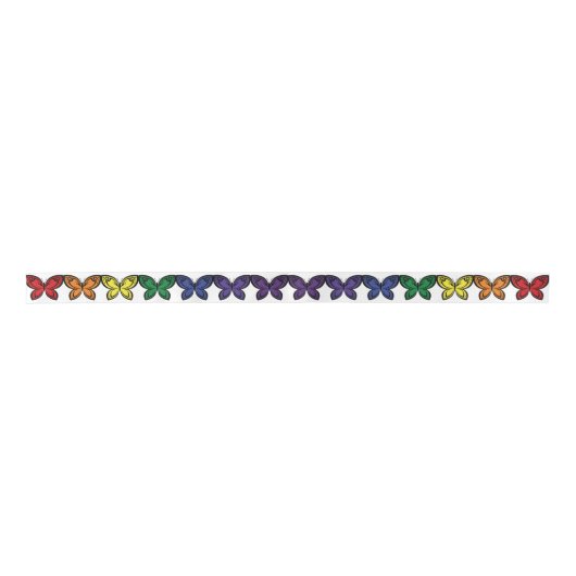 Jewel Butterflies Satinband (Vorderseite)