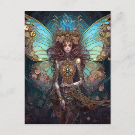 Jewel Butterfly Faiasy Fantasy Art Postkarte (Vorderseite)
