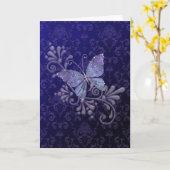 Jewel Butterfly Karte (Gelbe Blume)