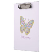 Jewel Butterfly Lila Blue Klemmbrett (Links)