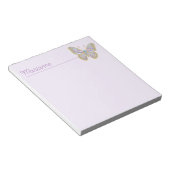Jewel Butterfly Lila Blue Notizblock (angewinkelt)