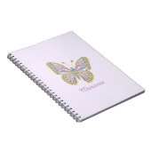 Jewel Butterfly Lila Blue Notizblock (Rechte Seite)