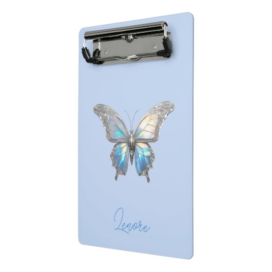 Jewel Butterfly Opal und Silver Mini Klemmbrett (Gewinkelt2)