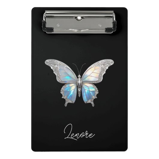 Jewel Butterfly Opal und Silver Mini Klemmbrett (Vorderseite)