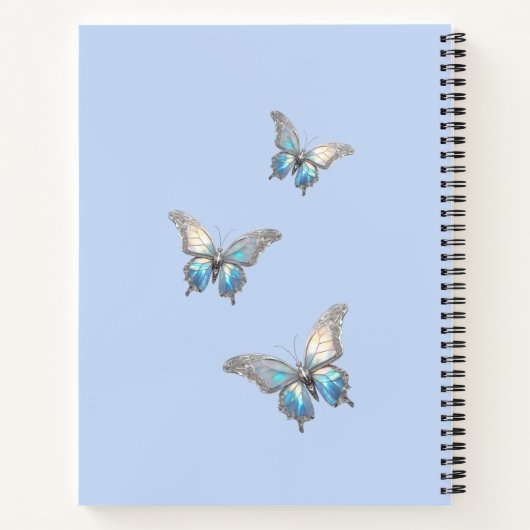 Jewel Butterfly Opal und Silver Notizblock (Rückseite)