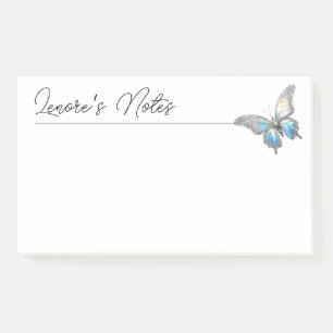 Jewel Butterfly Opal und Silver Post-it Klebezettel