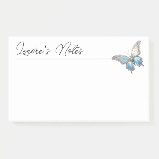 Jewel Butterfly Opal und Silver Post-it Klebezettel (Vorderseite)