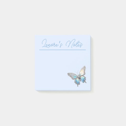 Jewel Butterfly Opal und Silver Post-it Klebezettel (Vorderseite)