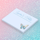 Jewel Butterfly Opal und Silver Post-it Klebezettel