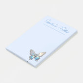 Jewel Butterfly Opal und Silver Post-it Klebezettel (angewinkelt)
