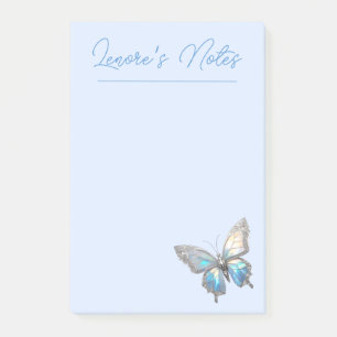 Jewel Butterfly Opal und Silver Post-it Klebezettel