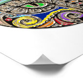 Jewel Cat Colorful Boho Poster (Ecke)