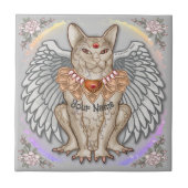 Jewel Cat Gargoyle Fliese (Vorderseite)