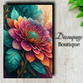 Jewel Dahlia Decoupage Seidenpapier