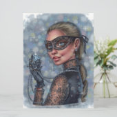 Jewel Diief Female Diamond MaskedGirl Art Card (Stehend Vorderseite)