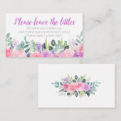 Jewel Floral No Children Encryption Card Begleitkarte (Vorne/Hinten)