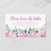 Jewel Floral No Children Encryption Card Begleitkarte (Vorderseite)