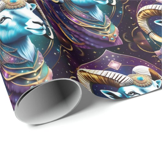 Jewel Galaxy Zodiac Aries Geschenkpapier (Rolleneckpunkt)
