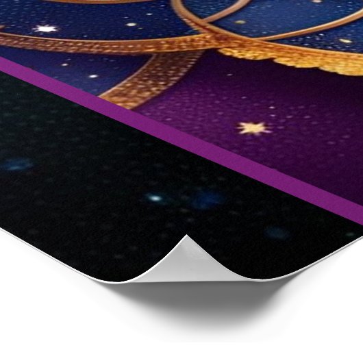 Jewel Galaxy Zodiac Aries Poster (Ecke)