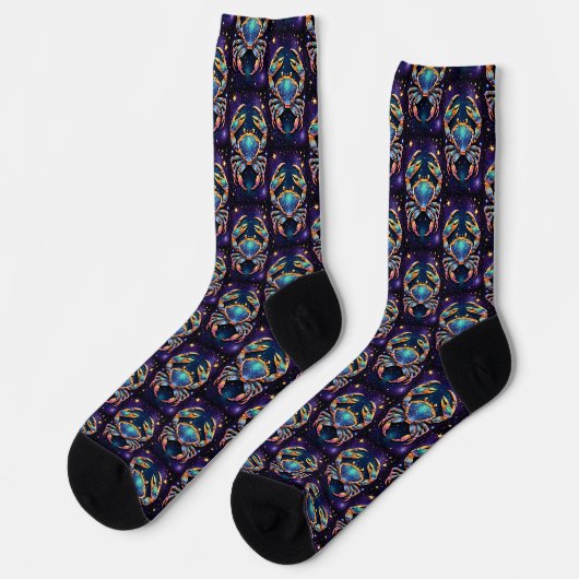 Jewel Galaxy Zodiac Cancer Socken (Linkes Detail)