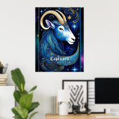 Jewel Galaxy Zodiac Capricorn Poster (Heimbüro)