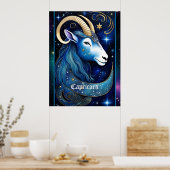 Jewel Galaxy Zodiac Capricorn Poster (Küche)