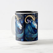 Jewel Galaxy Zodiac Capricorn Zweifarbige Tasse (Vorderseite Links)