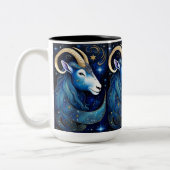 Jewel Galaxy Zodiac Capricorn Zweifarbige Tasse (Links)
