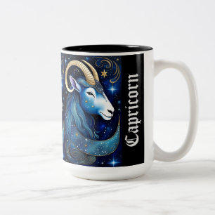 Jewel Galaxy Zodiac Capricorn Zweifarbige Tasse