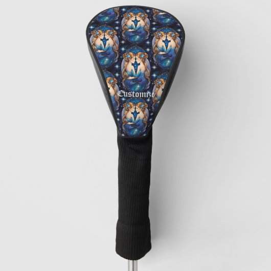 Jewel Galaxy Zodiac Gemini Golf Headcover (Vorderseite)