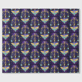 Jewel Galaxy Zodiac Libra Geschenkpapier (Flach)