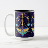 Jewel Galaxy Zodiac Libra Zweifarbige Tasse (Links)