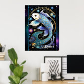 Jewel Galaxy Zodiac Pisces Poster (Heimbüro)