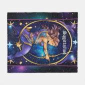 Jewel Galaxy Zodiac Sagittarius Fleecedecke (Vorderseite (Horizontal))