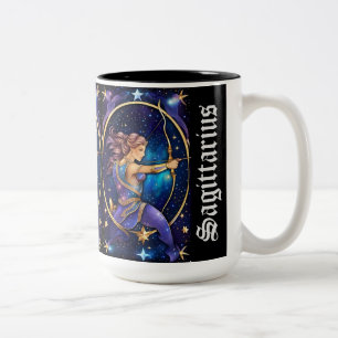 Jewel Galaxy Zodiac Sagittarius Zweifarbige Tasse