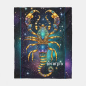 Jewel Galaxy Zodiac Scorpio Fleecedecke (Vorderseite)