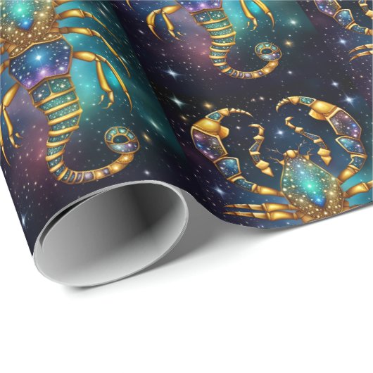 Jewel Galaxy Zodiac Scorpio Geschenkpapier (Rolleneckpunkt)