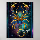 Jewel Galaxy Zodiac Scorpio Poster (Vorne)