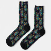Jewel Galaxy Zodiac Scorpio Socken (Linkes Detail)
