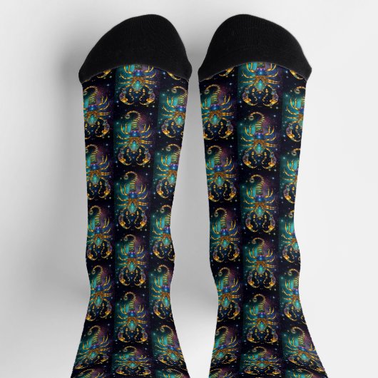 Jewel Galaxy Zodiac Scorpio Socken (Oben)